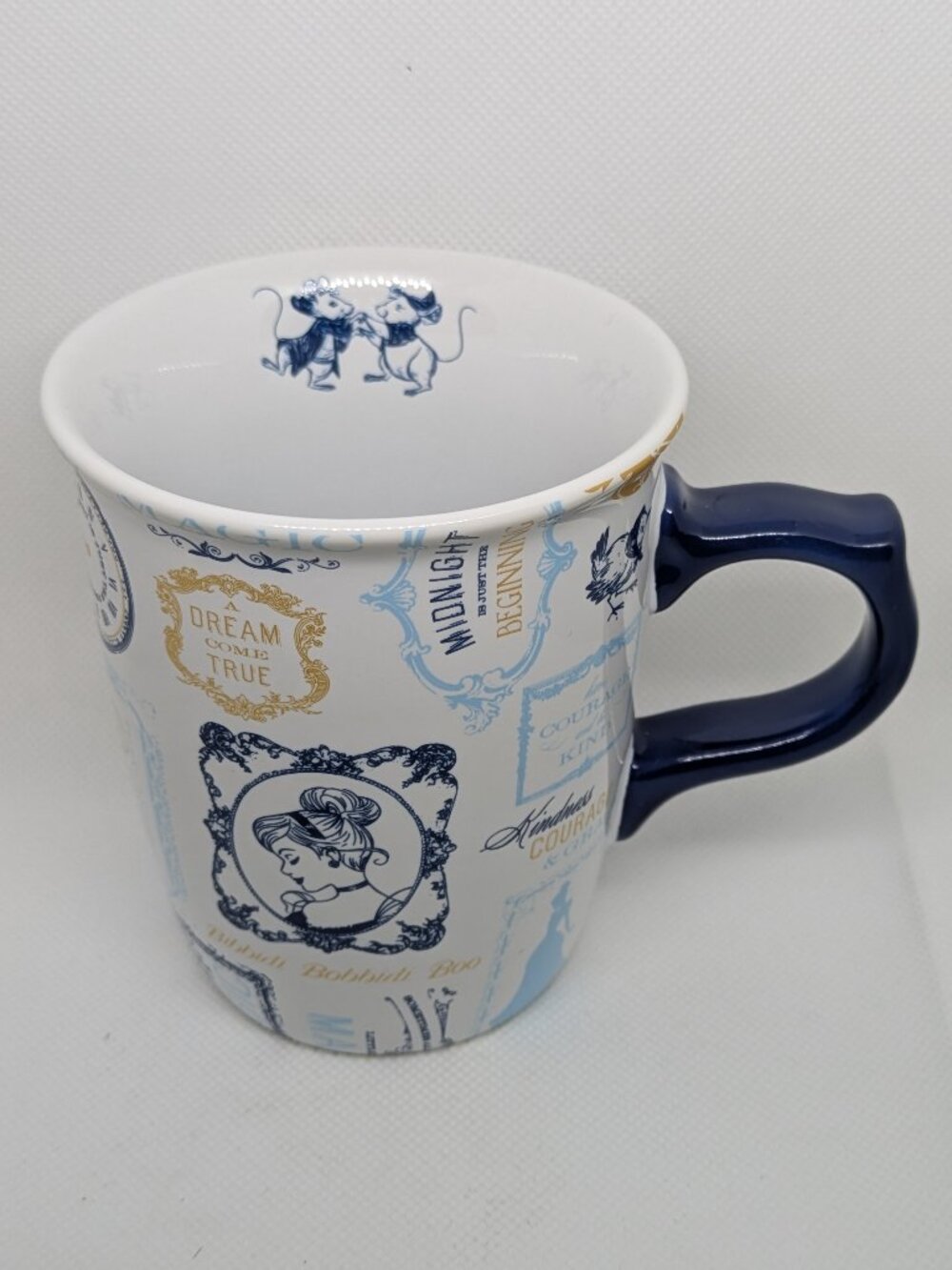 Disney Parks Cinderella Phrases Celestial Stamp Ceramic Coffee Mug 12oz